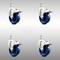 Service Caster 4 Inch 316SS Solid Polyurethane Wheel Swivel 1/2 Inch Stem Caster Set Lock Brake SCC-SS316TSTTL20S414-SPUS-121315-4 - alternate 1